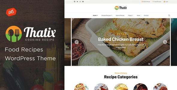 Thatix – Food Recipes WordPress Theme