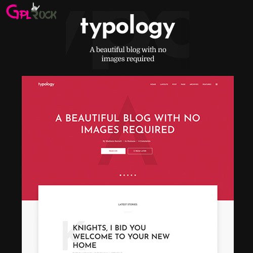 Typology – Text Based Minimal WordPress Blog Theme