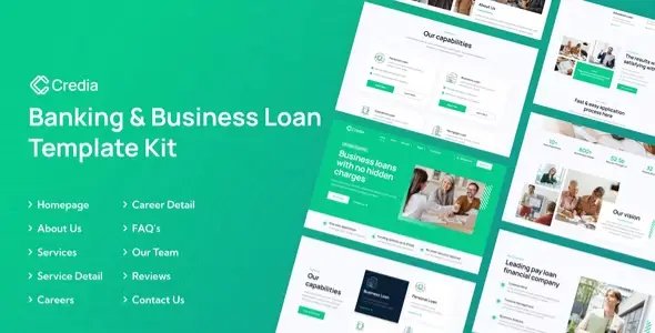 Credia Banking & Business Loan Elementor Template Kit