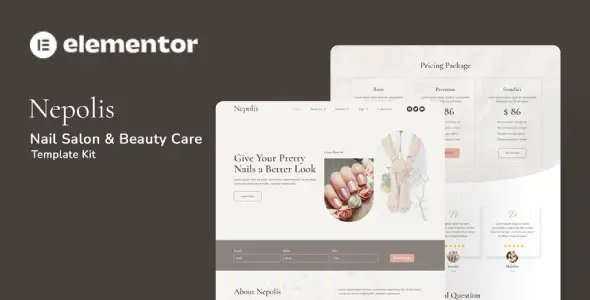 Nepolis – Nail Salon Beauty Care Elementor Template Kit