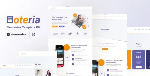 Hoteria – Hotel Service Elementor Template Kit