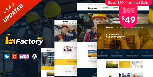 Factory HUB – Industry and Construction WordPress Theme