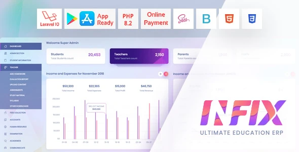 InfixEdu School – School Management System Software