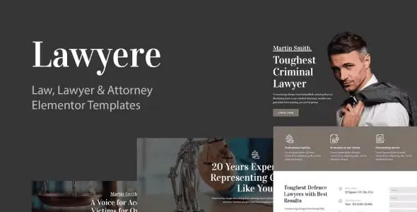 Lawyere – Legal & Attorney Elementor Template Kit