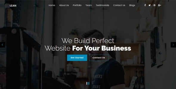 Lean – One Page Portfolio WordPress Theme
