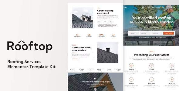 Rooftop – Roofing Service Elementor Template Kit