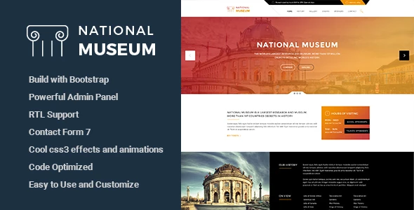 Museum – Responsive WordPress Theme